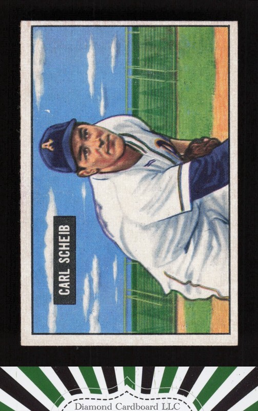 1951 Bowman #83 Carl Scheib EX, front
