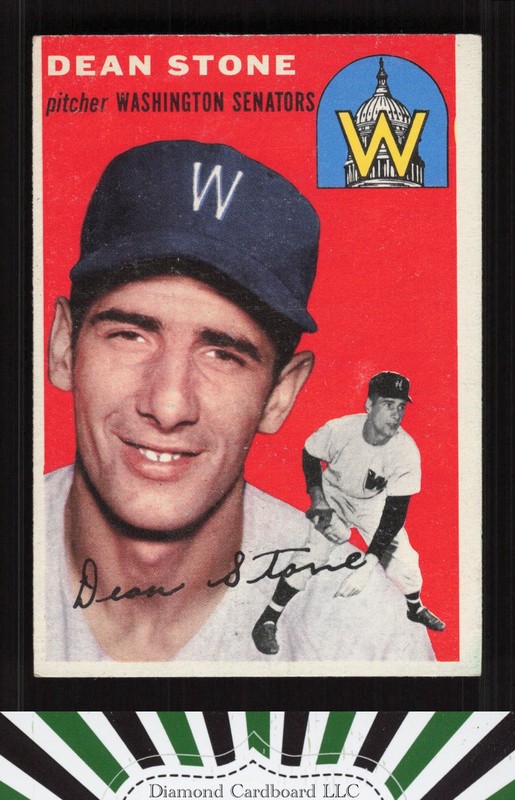 1954 Topps #114 Dean Stone EX b, front