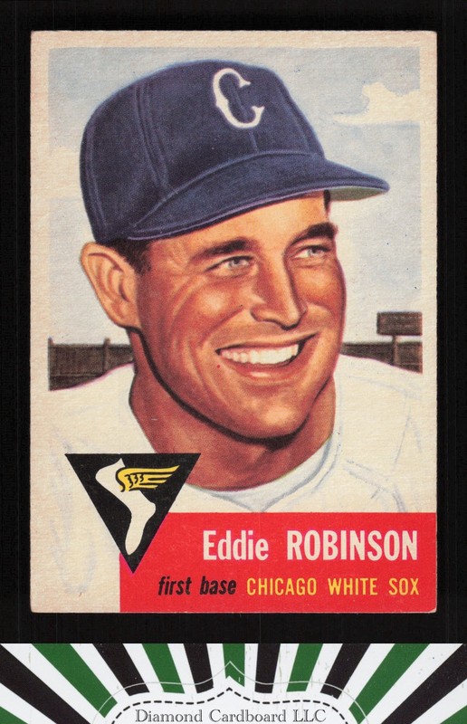 1953 Topps #73 Eddie Robinson EX [CENTERED] f, front