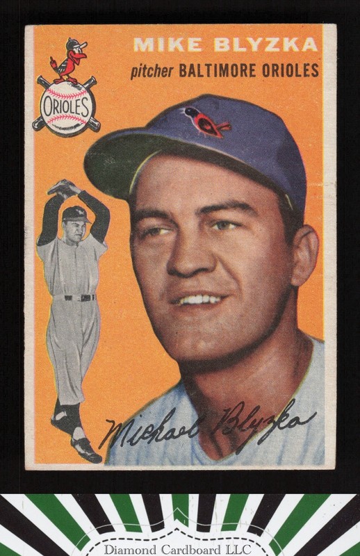 1954 Topps #152 Mike Blyzka VGEX g, front