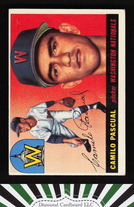 1955 Topps #84 Camilo Pascual VG+ e, front
