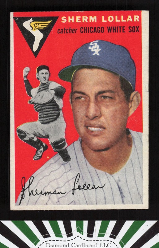 1954 Topps #39 Sherm Lollar GD b, front