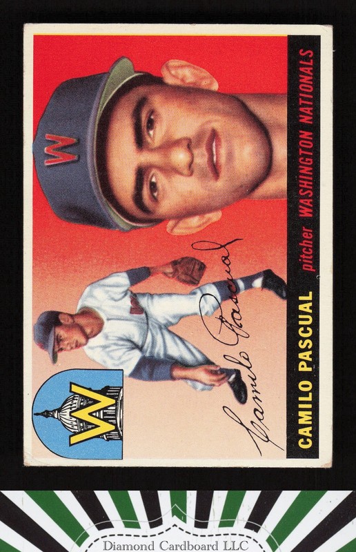 1955 Topps #84 Camilo Pascual VGEX g, front