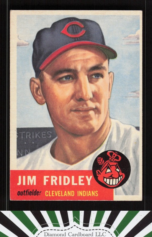 1953 Topps #187 Jim Fridley EX g, front