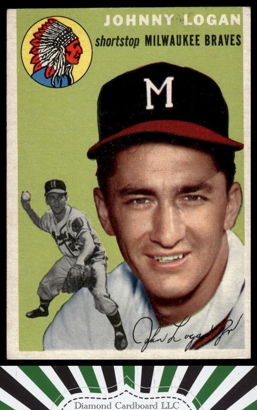 1954 Topps #122 Johnny Logan VGEX+ m, front