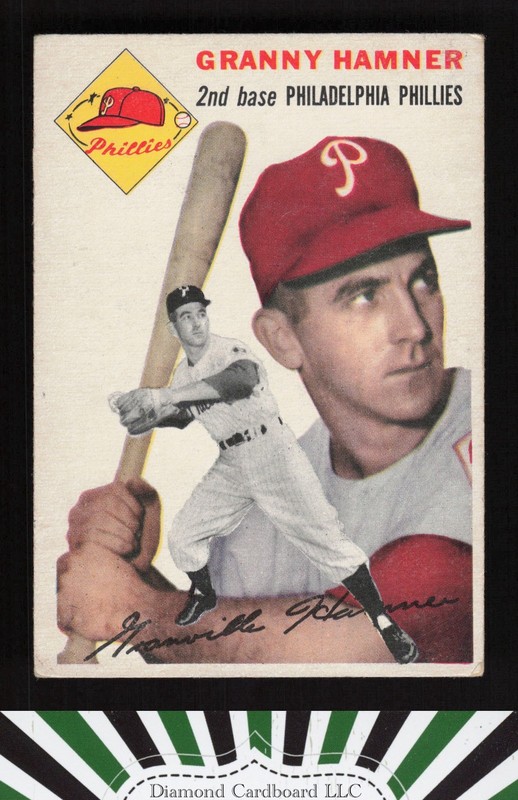 1954 Topps #24 Granny Hamner VGEX f, front