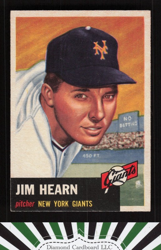 1953 Topps #38 Jim Hearn NM [CENTERED] g, front