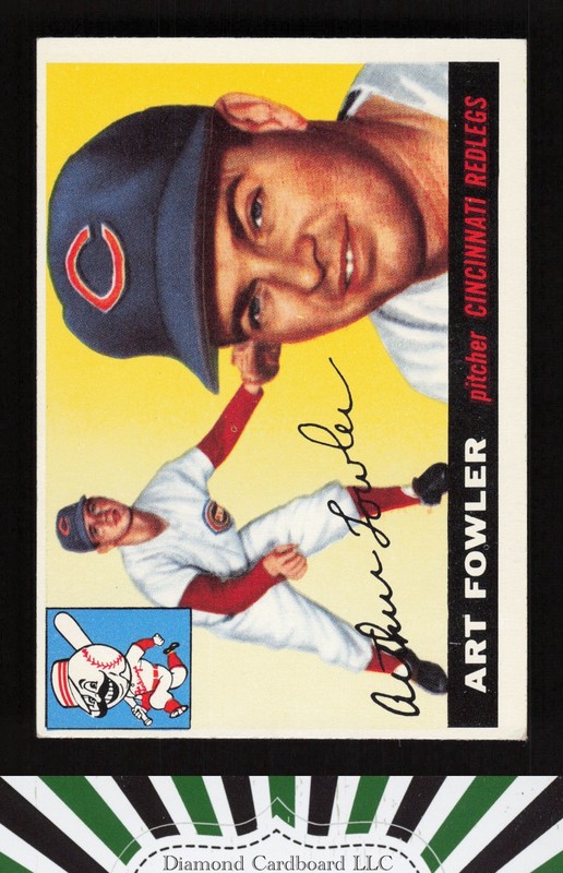 1955 Topps #3 Art Fowler VG+ d, front