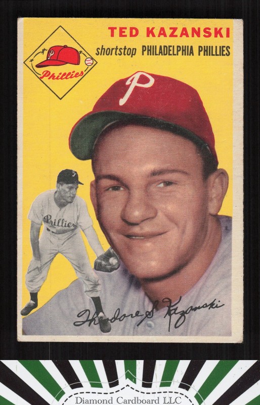 1954 Topps #78 Ted Kazanski VGEX b, front