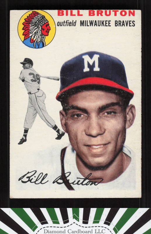 1954 Topps #109 Bill Bruton EX (MC) j, front