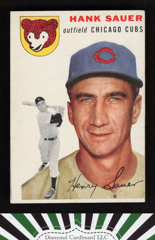 1954 Topps #4 Hank Sauer VGEX (MC) c, front
