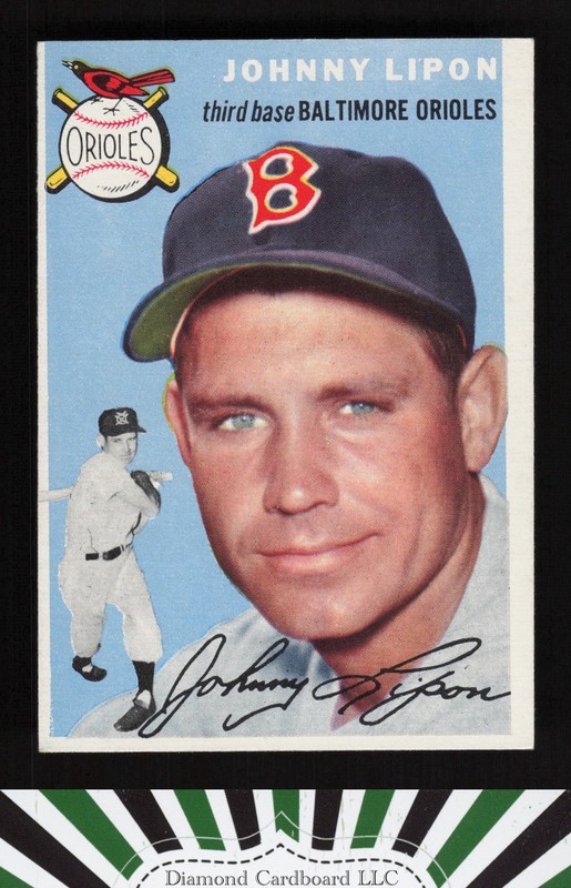 1954 Topps #19 Johnny Lipon VG a, front