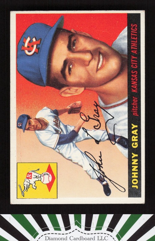 1955 Topps #101 Johnny Gray EX u, front