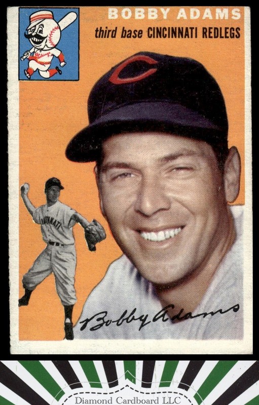 1954 Topps #123 Bobby Adams VGEX h, front