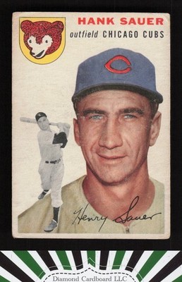 1954 Topps #4 Hank Sauer GD [CENTERED] g, front
