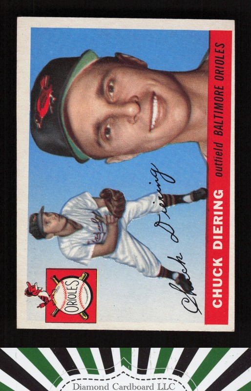 1955 Topps #105 Chuck Diering EX m, front