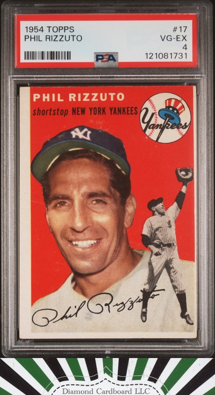 1954 Topps #17 Phil Rizzuto PSA 4, front