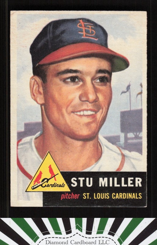1953 Topps #183 Stu Miller VGEX+ d, front