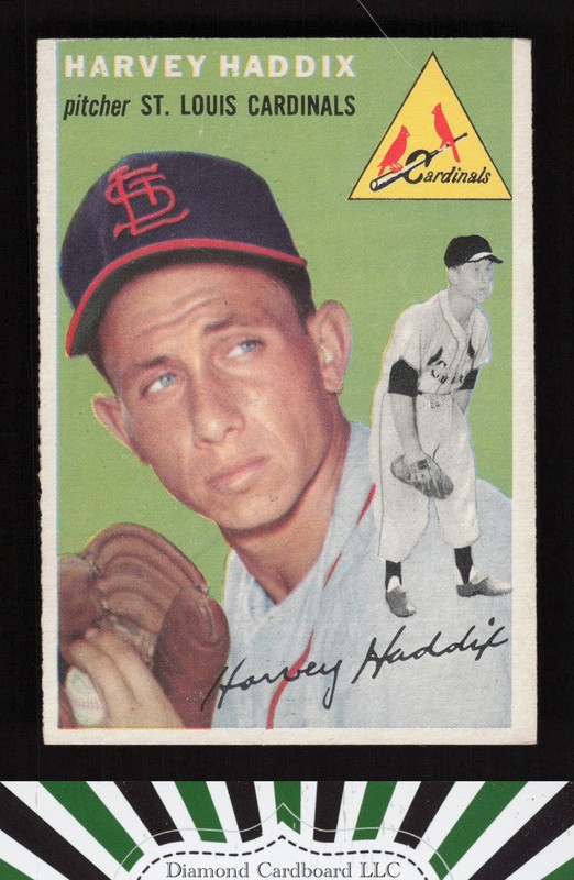 1954 Topps #9 Harvey Haddix VGEX+ h, front