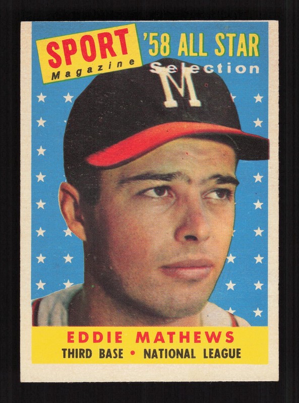 1958 Topps #480 Eddie Mathews NM (MC) a, front