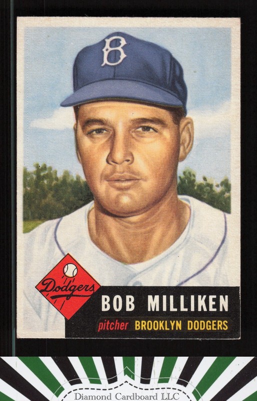 1953 Topps #221 Bob Milliken NM f, front
