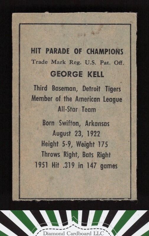 1952 Berk Ros George Kell EXMT, back
