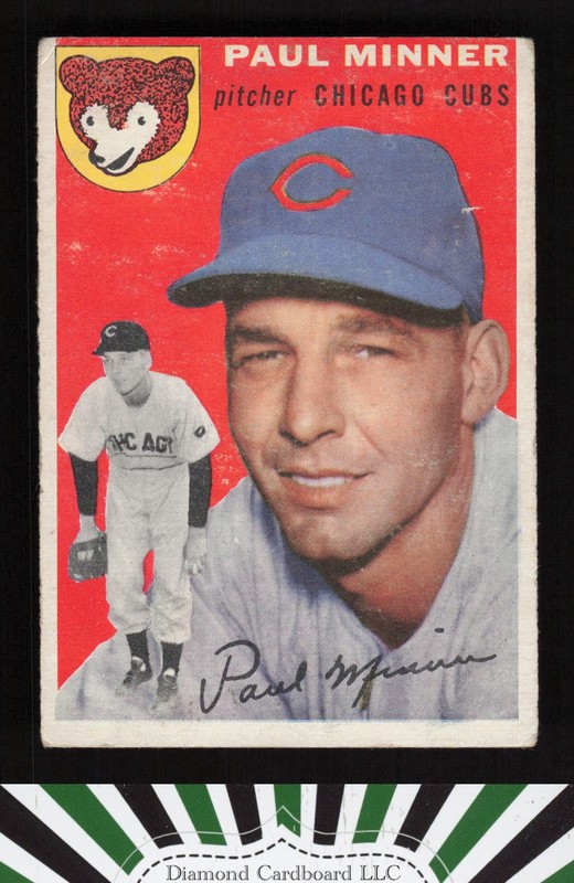 1954 Topps #28 Paul Minner GD c, front