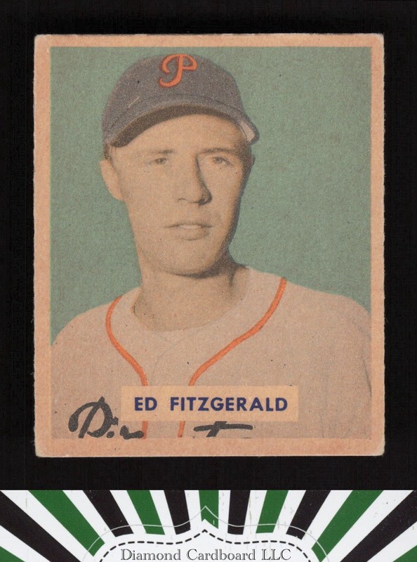 1949 Bowman #109 Ed FitzGerald Printed Name On Back VGEX a, front