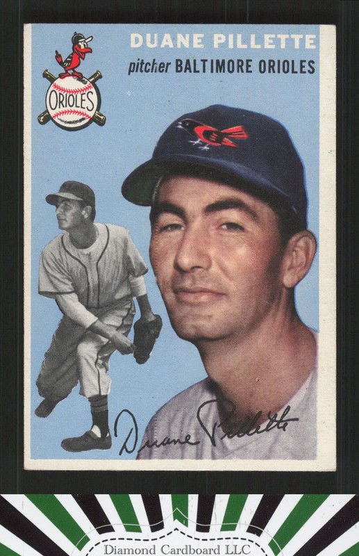 1954 Topps #107 Duane Pillette EXMT j, front