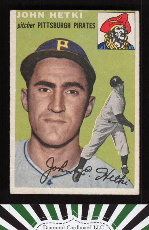 1954 Topps #161 John Hetki GD d, front
