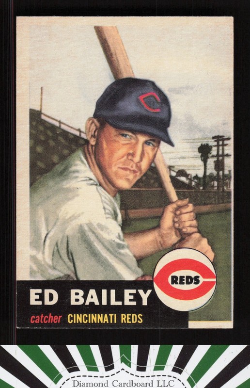 1953 Topps #206 Ed Bailey VGEX+ f, front