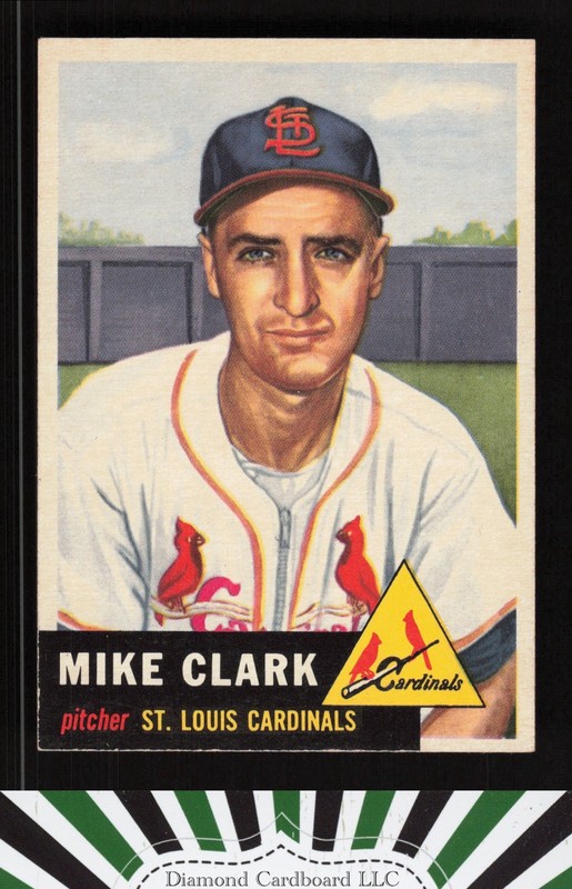 1953 Topps #193 Mike Clark EXMT g, front