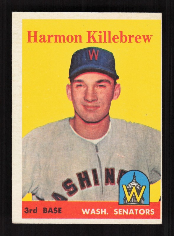 1958 Topps #288 Harmon Killebrew VGEX b, front