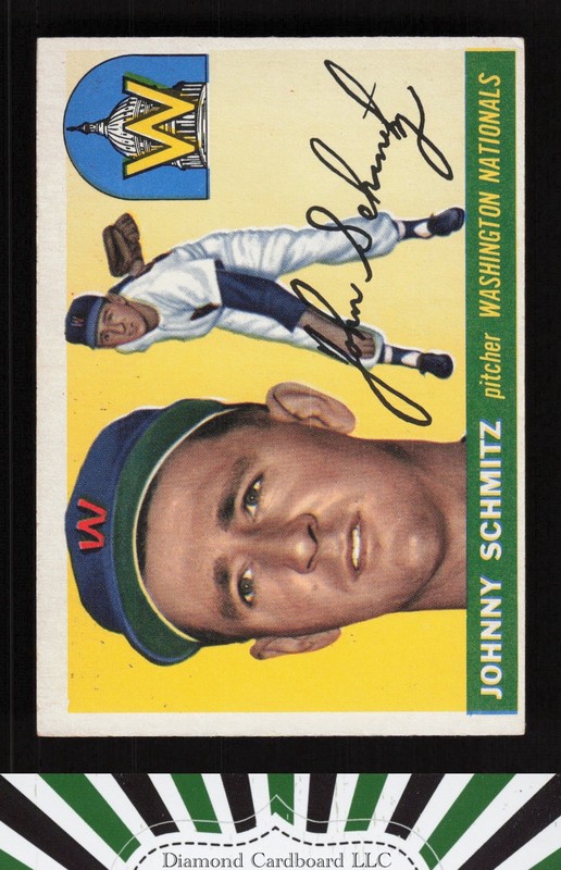 1955 Topps #159 Johnny Schmitz VGEX f, front