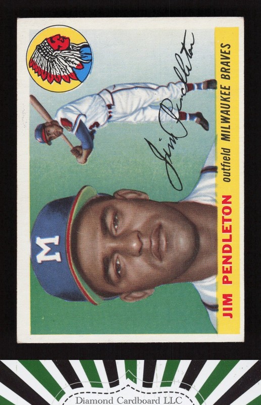 1955 Topps #15 Jim Pendleton VGEX g, front