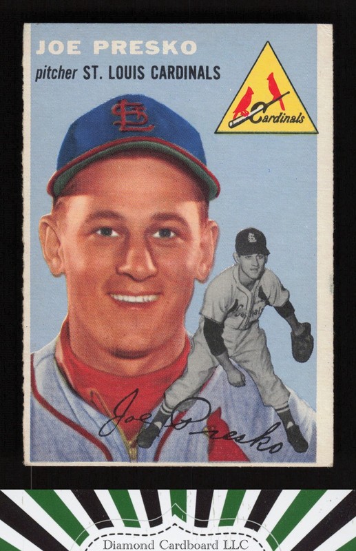 1954 Topps #135 Joe Presko VGEX g, front
