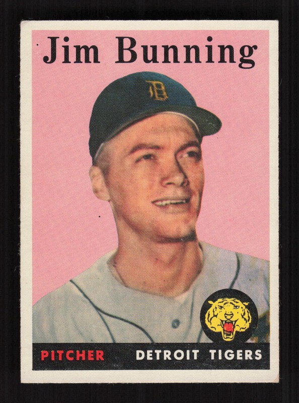 1958 Topps #115 Jim Bunning VGEX+ [GOOD CENTERING] h, front