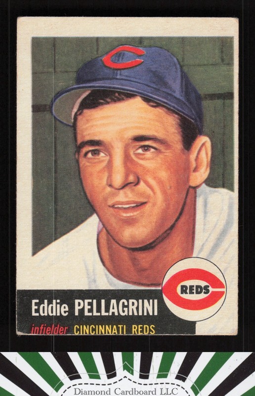 1953 Topps #28 Eddie Pellagrini VGEX (MC) d, front