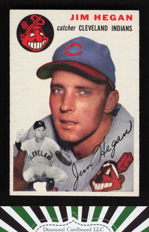 1954 Topps #29 Jim Hegan EXMT h, front