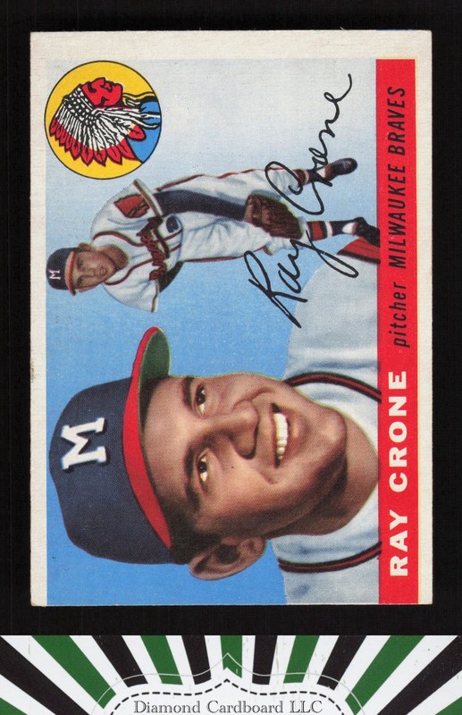 1955 Topps #149 Ray Crone EX (MC) g, front