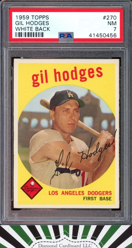 1959 Topps #270 Gil Hodges PSA 7 [CENTERED], front