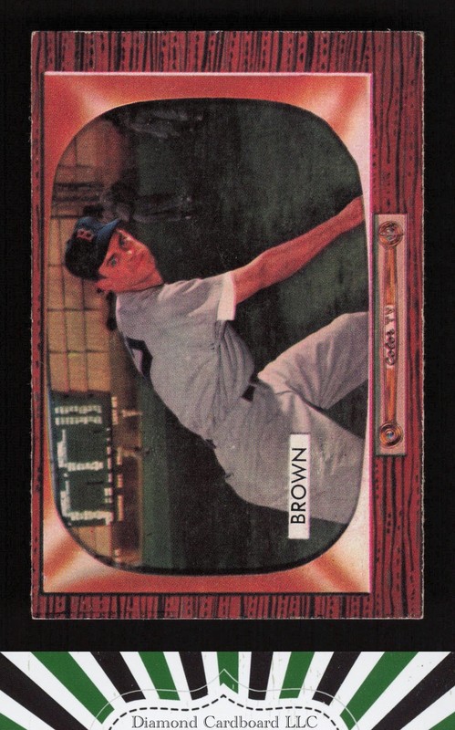 1955 Bowman #221 Hal Brown VGEX, front