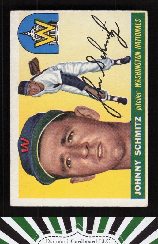 1955 Topps #159 Johnny Schmitz VGEX i, front