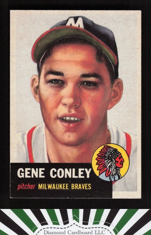 1953 Topps #215 Gene Conley NM h, front