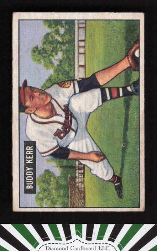 1951 Bowman #171 Buddy Kerr VG, front