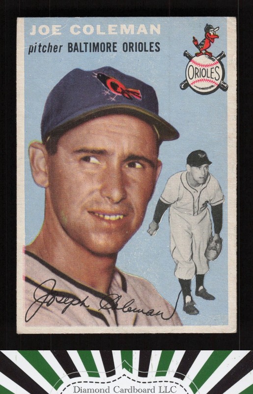 1954 Topps #156 Joe Coleman VG [CENTERED] c, front