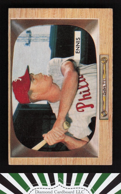 1955 Bowman #17 Del Ennis EX, front