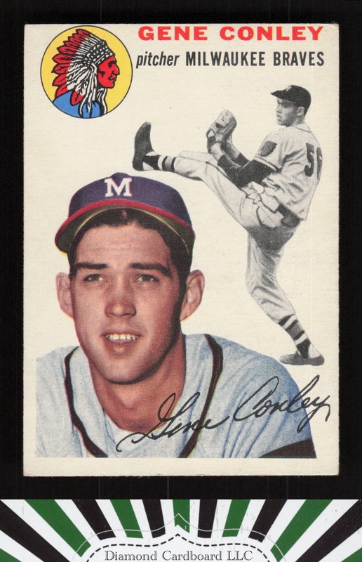 1954 Topps #59 Gene Conley VGEX g, front