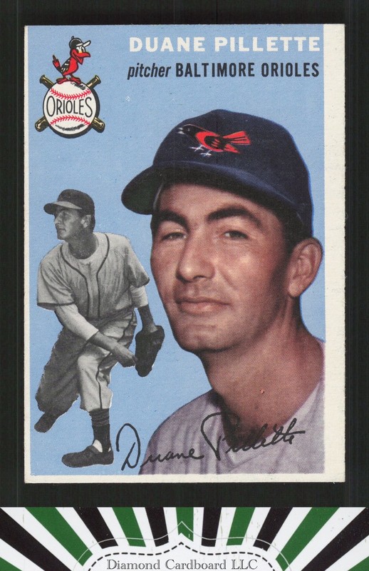 1954 Topps #107 Duane Pillette EX d, front