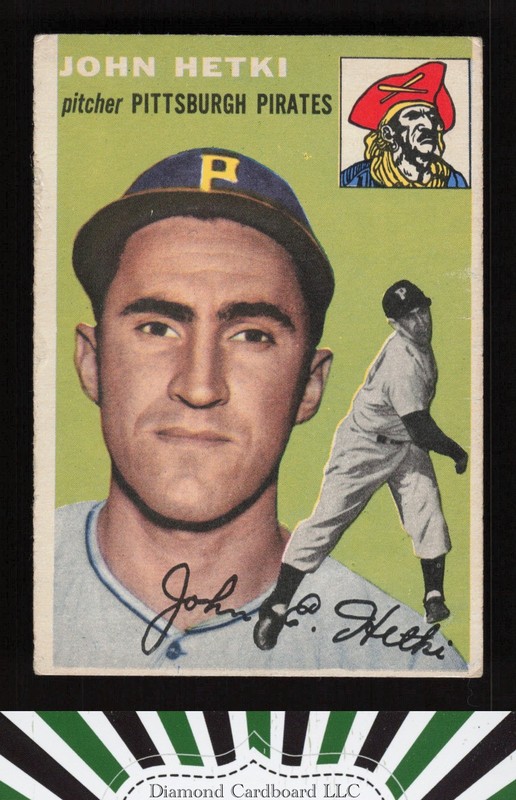 1954 Topps #161 John Hetki VG a, front